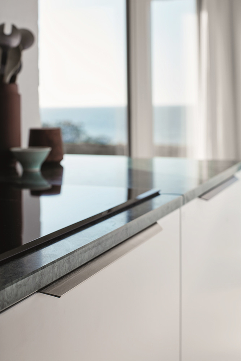 Furnipart - Blaze 2 - greb i aluminium inox look CC2x160mm L350mm B39,5mm